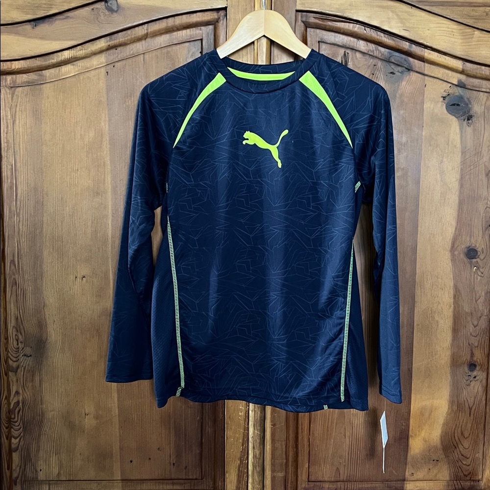 NWT Puma Navy Long Sleeve Athletic Shirt L